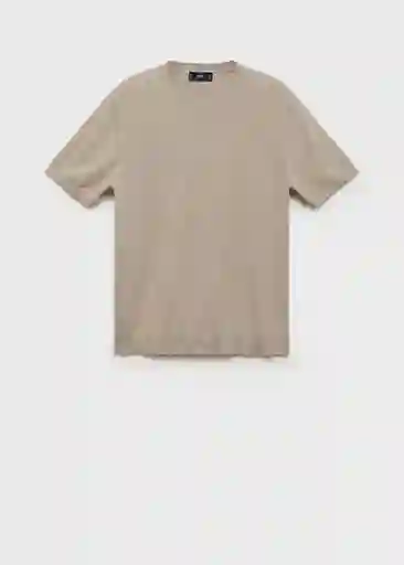 Camiseta Tricot Arraona Hielo Talla L Hombre Mango