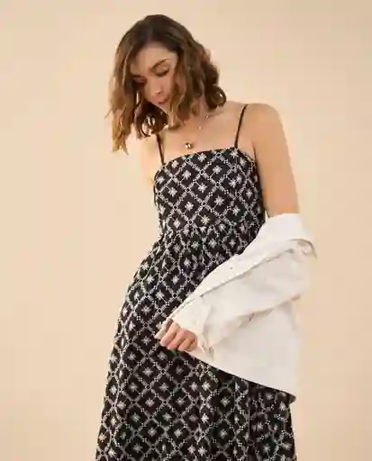 Vestido Negro Jaguar Ultraoscuro Talla XL 691G202 Esprit