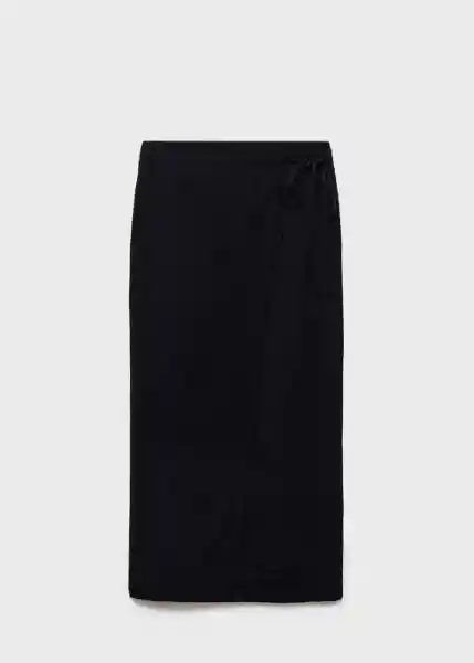 Falda Sebas Negro Talla 38 Mujer Mango