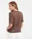 Camiseta Tejida Top Essential Café Tostado Medio S Chevignon