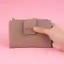 Cartera Para Mujer Mediana Con Hebilla Cuadrada Khaki Miniso