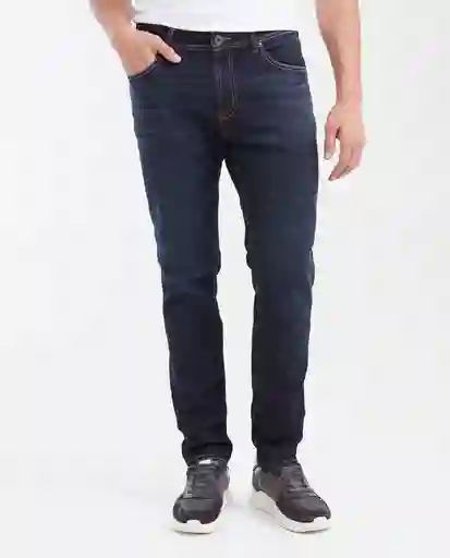 Jean Straight Fit Azul Dark Ultraoscuro Talla 30/32 Chevignon