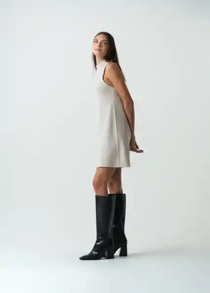 Vestido Mujer Crudo Ballueca Claro Talla S 572G070 Naf Naf