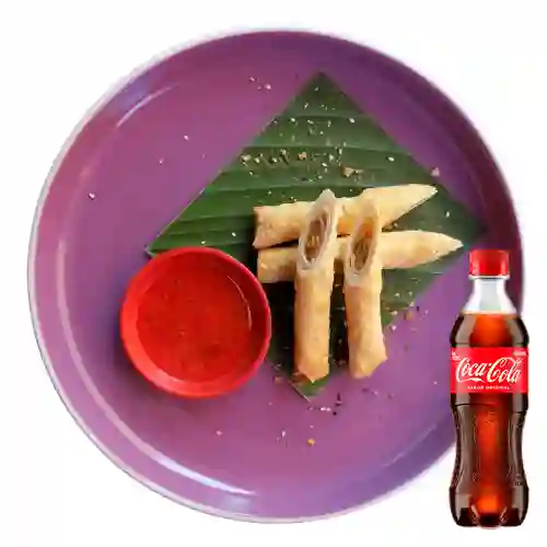 Combo Spring Roll de Pollo + Coca Cola Original 400 ml