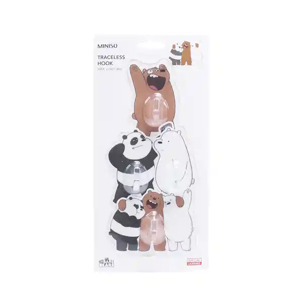 Miniso Pack de Ganchos Adhesivos we Bare Bears