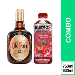 Combo Old Parr 12 750 mL + Suerox Frutos Rojos