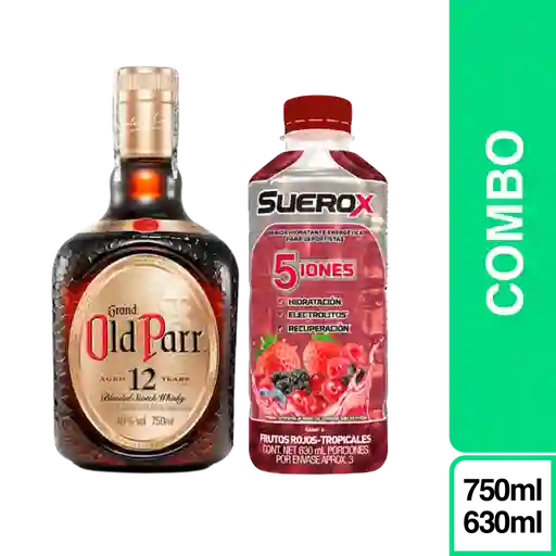 Combo Old Parr 12 750 mL + Suerox Frutos Rojos