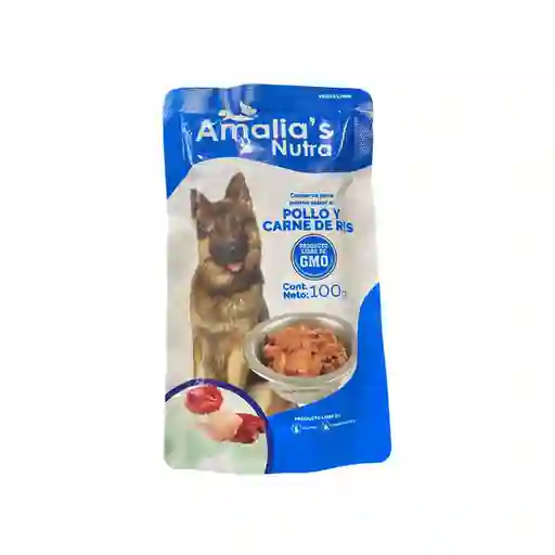 Amalias Nutra Alimento Para Perro Húmedo Pollo Res