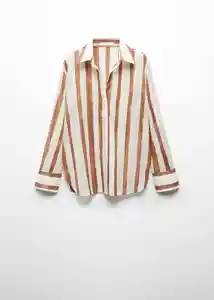 Camisa Líneas Crudo Talla XL Mujer Mango