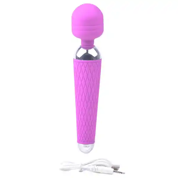 Vibrador Masajeador en Silicona Recargable Morado