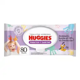 Toallitas Húmedas Huggies Manitos y Carita Desechables 80 Und
