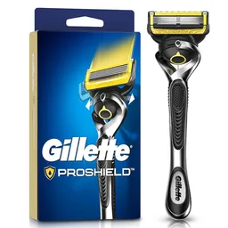 GILLETTE Proshield Cuchilla de Afeitar Máquina de Afeitar Hombre con 5 Hojas Afeitado más al Ras Afeitadora para Hombre 1 Ud