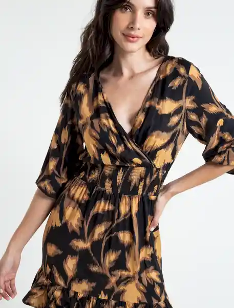  Vestido Ori Mujer Negro Puro Ultraoscuro Talla L Naf-Naf 