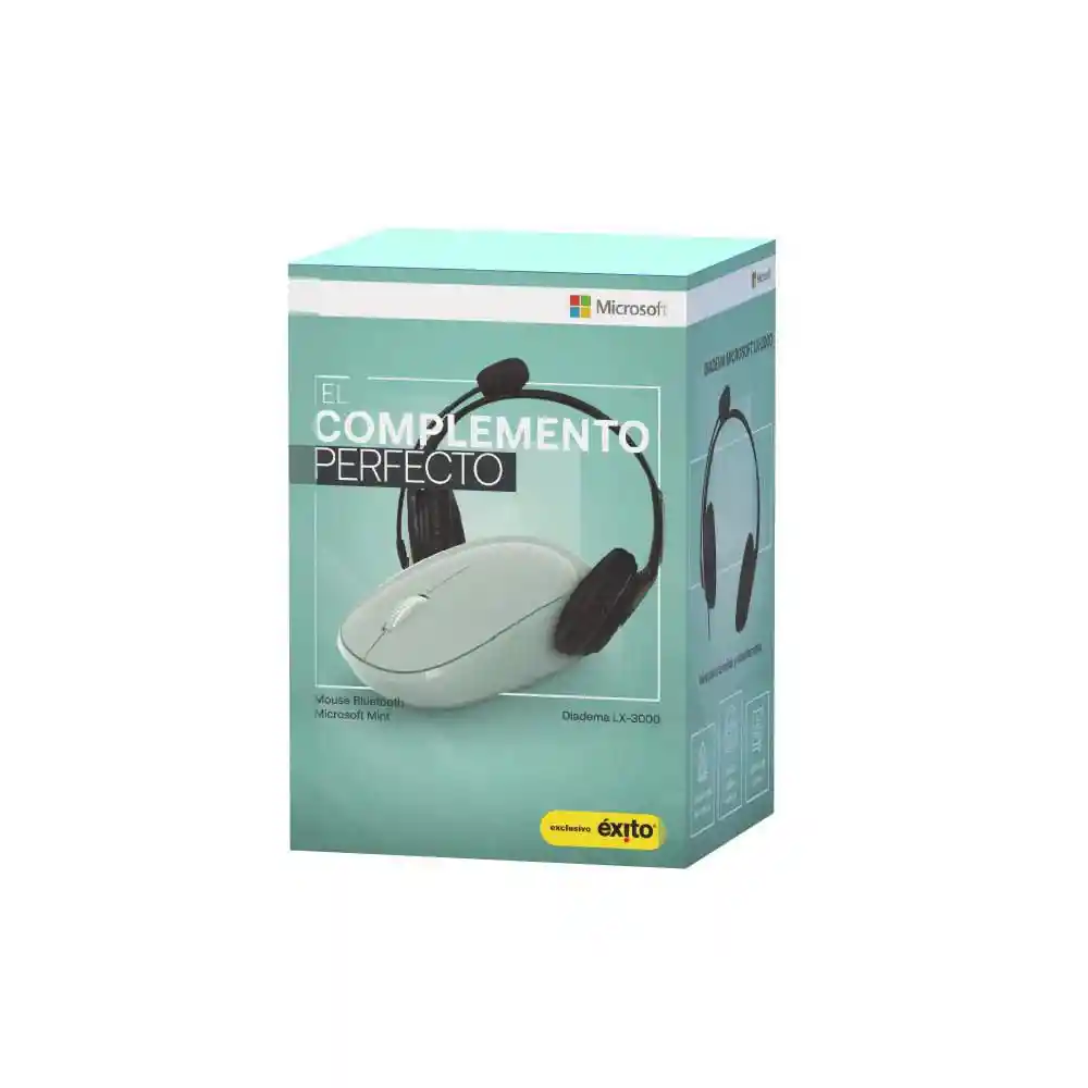 Microsoft Pack Diadema Mouse BT Menta JUG-00013