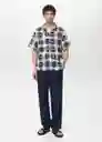 Camisa Begur Blanco Talla M Hombre Mango