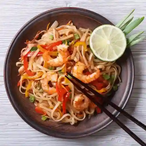 Spaghettis con Camarones