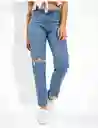 Jean 90s Azul Talla 12 Regular Mujer American Eagle