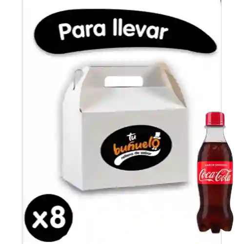 Combo Buñuelos X8 Surtidos +Cocacola Orig 250ml
