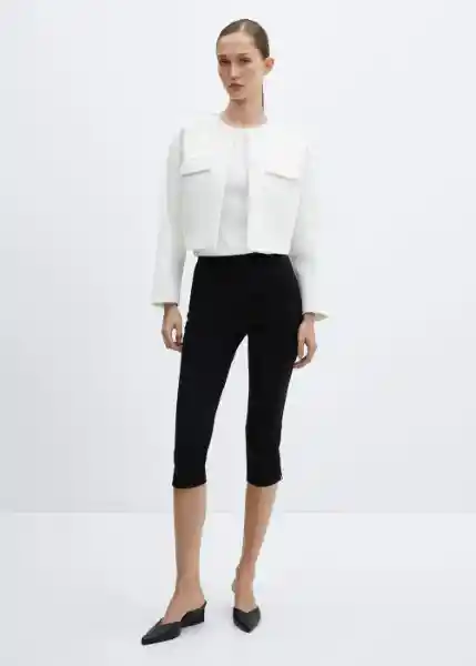 Chaqueta Napoles2 Blanco Talla L Mujer Mango