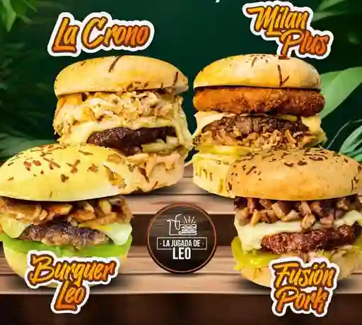 Combo 4 Hamburguesas + 2 Jugos