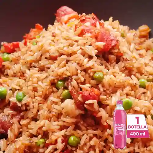 Combo Arroz Costilla + Postobón Manzana 400 ml