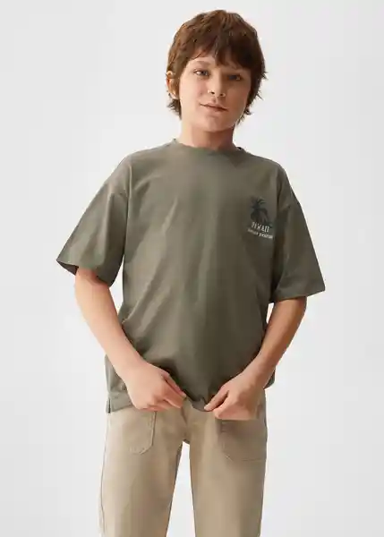 Camiseta Hawaii Khaki Talla 10 Niños Mango