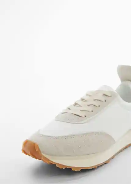 Zapatos Deportiva Derby Blanco Talla 36 Mujer Mango