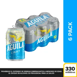 Cerveza Aguila Light - Lata 330ml x6