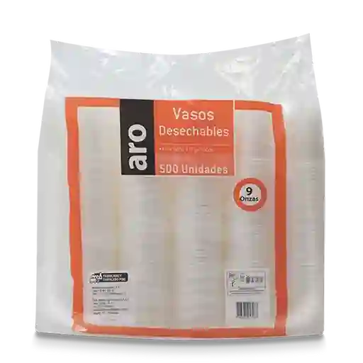 Aro Vaso Plástico Transparente 9 oz PG400Ll