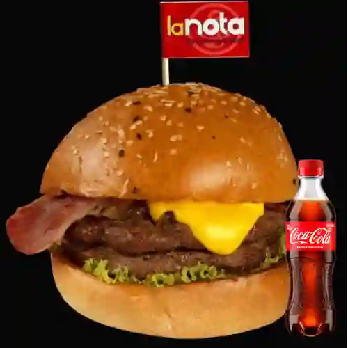Combohamburguesa rappinota+cocacola400ml