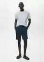 Camiseta Bellow Agua Talla S Hombre Mango