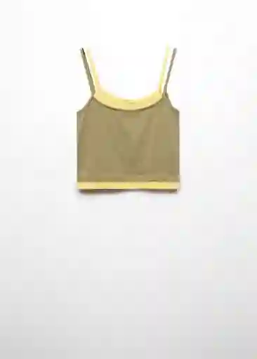 Top Lotus Verde Talla S Mujer Mango