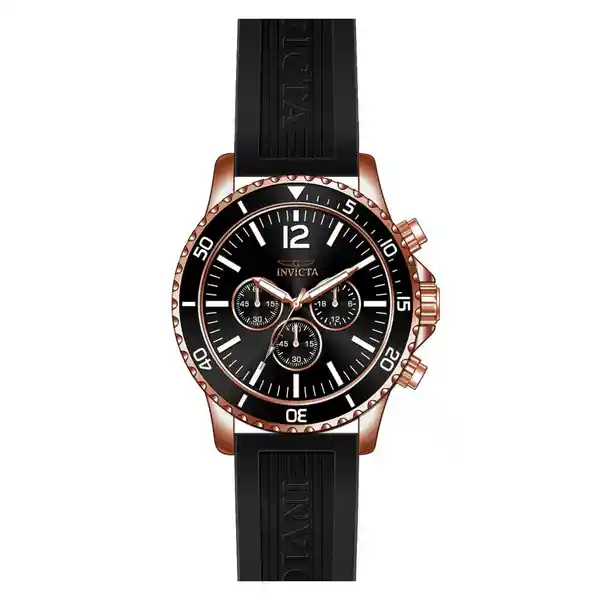 Invicta Reloj Hombre Negro y Oro Rosa 32510