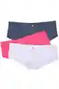 Lili Pink Pack Panty Hípster Algodón Talla M Ref.337