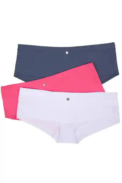 Lili Pink Pack Panty Hípster Algodón Talla M Ref.337