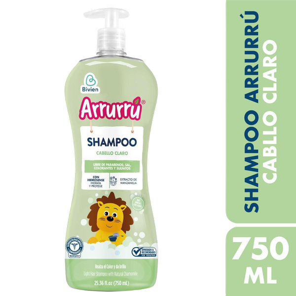 Arrurrú Shampoo Bebé para Cabello Claro 750 ml