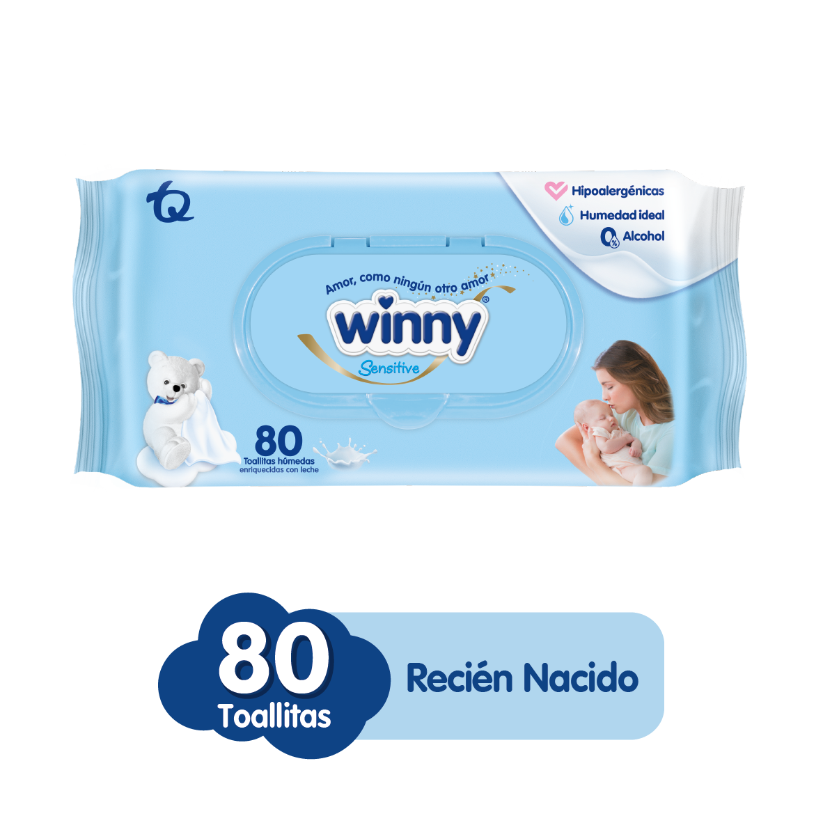 Winny Toallitas Húmedas Sensitive Recién Nacido 80 und