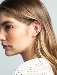 Earcuff Plateado Medio TallaU Mujer 331F006 Naf Naf