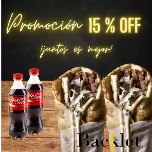 2 Shawarma Mixta & 2 Coca-Cola 250ml