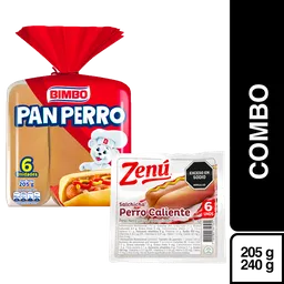 Combo Salchicha Zenu + Pan de Perro Bimbo