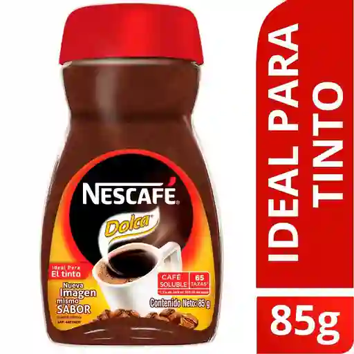 Café instantaneo NESCAFÉ® Dolca frasco x 85g