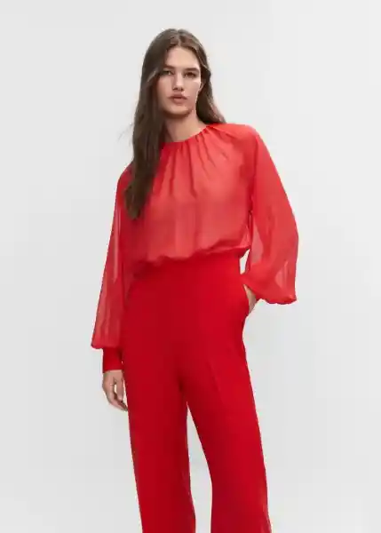 Enterizo Mono Miller-A Coral Talla XL Mujer Mango