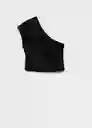 Top Bari Negro Talla S Mujer Mango