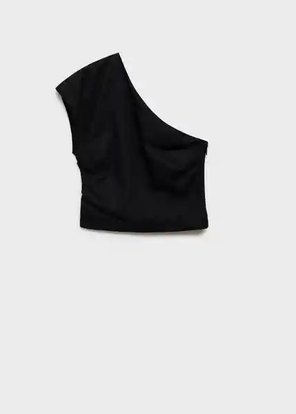 Top Bari Negro Talla S Mujer Mango