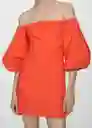 Vestido Tulipa Coral Talla Xl Mujer Mango