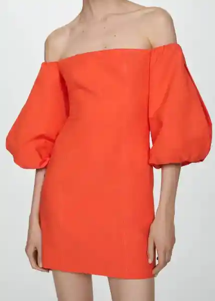 Vestido Tulipa Coral Talla Xl Mujer Mango