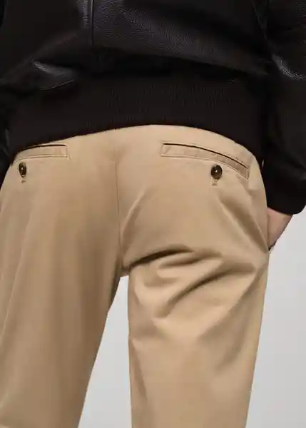 Pantalón Prato Beige Talla 40 Hombre Mango