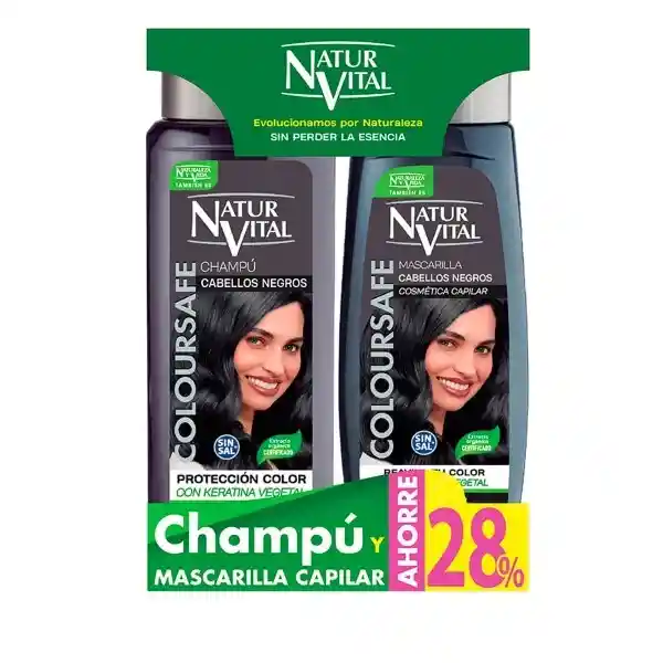 Natur Vital Shampoo Cabello Negro + Mascarilla