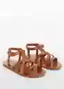 Sandalias Aurab Cuero Talla 28 Niñas Mango