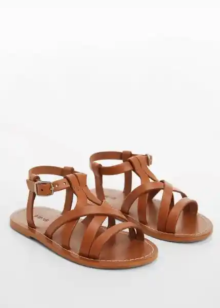 Sandalias Aurab Cuero Talla 28 Niñas Mango